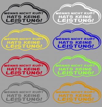 Aufkleber Wenns nicht rußt